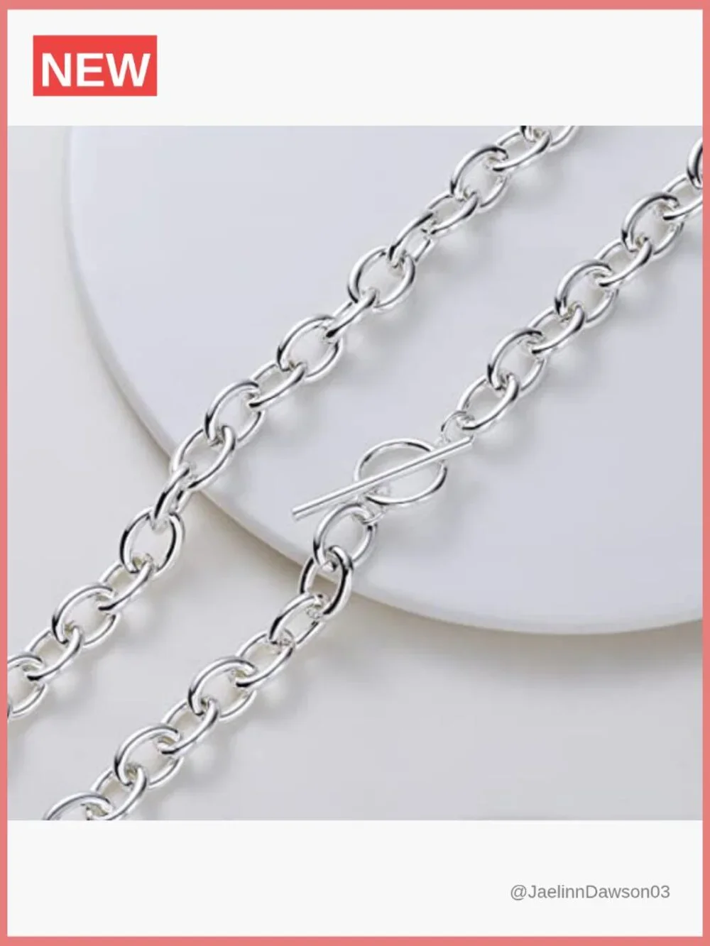 Dainty Gold Chain Toggle Clasp Necklace Pearl Cuban Curb Coin Pendant